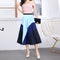Img 4 - Skirt Women Europe Elastic Waist Pleated Printed Mid-Length Flare A-Line Skirt
