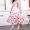 Img 22 - Skirt Women Europe Elastic Waist Pleated Printed Mid-Length Flare A-Line Skirt