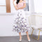 Img 23 - Skirt Women Europe Elastic Waist Pleated Printed Mid-Length Flare A-Line Skirt