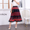 Img 26 - Skirt Women Europe Elastic Waist Pleated Printed Mid-Length Flare A-Line Skirt