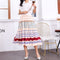 Img 29 - Skirt Women Europe Elastic Waist Pleated Printed Mid-Length Flare A-Line Skirt