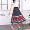 Img 27 - Skirt Women Europe Elastic Waist Pleated Printed Mid-Length Flare A-Line Skirt