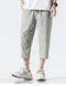 IMG 113 of Summer Casual Young Quick Dry Cropped Pants Men Loose Stretchable Jodhpurs Solid Colored Korean Pants