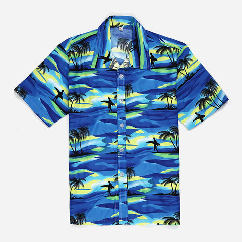 IMG 108 of Beach Shirt Hawaii Mid-Length Seaside Holiday Travel Loose Plus Size Short Sleeve Outerwear