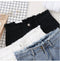 IMG 114 of Hot Pants Women Summer High Waist A-Line Korean Loose Student All-Matching Burr insDenim Shorts