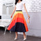 Img 11 - Skirt Women Europe Elastic Waist Pleated Printed Mid-Length Flare A-Line Skirt