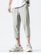 IMG 115 of Summer Casual Young Quick Dry Cropped Pants Men Loose Stretchable Jodhpurs Solid Colored Korean Pants
