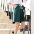 Img 1 - High Waist Mid-Length Outdoor Jogging Gym Women Summer Loose All-Matching Slim-Look Straight Casual Pants INS Wide Leg Shorts