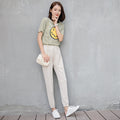 Img 1 - Summer Home Ice Silk Cool Pants Women Lantern Jogger Slim Fit Casual Plus Size Thin Look