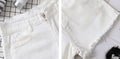 IMG 120 of Hot Pants Women Summer High Waist A-Line Korean Loose Student All-Matching Burr insDenim Shorts
