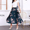 Img 18 - Skirt Women Europe Elastic Waist Pleated Printed Mid-Length Flare A-Line Skirt