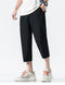 IMG 108 of Summer Casual Young Quick Dry Cropped Pants Men Loose Stretchable Jodhpurs Solid Colored Korean Pants