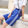 High Waist Mid-Length Outdoor Jogging Gym Women Summer Loose All-Matching Slim-Look Straight Casual Pants INS Wide Leg Shorts