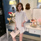 Mid-Length White Shirt Women Long Sleeved Loose INS Hong Kong Matching Sexy Cardigan Blouse Outerwear