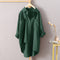 Img 3 - Women Casual Solid Colored Shirt Cotton Blend Pocket Long Sleeved Tops Cardigan