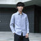 Img 2 - Summer Men Shirt Long Sleeved Casual Korean Slim Look Youth Solid Colored Cotton Men Shirt