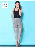 IMG 117 of Ice Silk Cotton Blend Bermuda Shorts Summer Women Loose Wide Leg Pants Korean High Waist Casual Thin Shorts