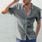 Img 8 - Europe Summer Short Sleeve Casual Cardigan Men Shirt Solid Colored Men Shirt