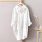 Img 6 - Women Casual Solid Colored Shirt Cotton Blend Pocket Long Sleeved Tops Cardigan