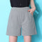 Img 3 - Ice Silk Cotton Blend Bermuda Shorts Summer Women Loose Wide Leg Pants Korean High Waist Casual Thin