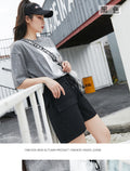 IMG 118 of Summer Cargo Shorts Women Japanese Unisex Loose High Waist Slim Look Outdoor Cotton Casual Bermuda Shorts