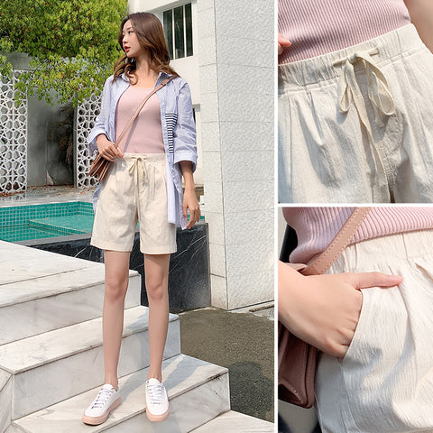 Img 2 - PTShorts Women Summer Casual Home Pants Cargo Jogging knee length Loose Outdoor