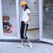 Img 3 - Summer Loose Casual Sporty Women Three Bars Cropped Thin Plus Size Slim-Fit Pants