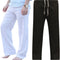 Img 8 - Men Loose Breathable Fitness Casual Long Lace Straight Dance Pants