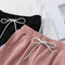 Img 5 - Summer Korean Side Casual Loose Sporty Plus Size Shorts Women Student Lace Hot Wide Leg Pants