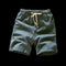 Img 5 - Men Casual Pants Cotton Blend Beach Korean Solid Colored Flaxen Slim Look Shorts