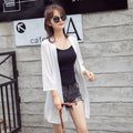 Img 1 - Sunscreen Women Summer Korean Solid Colored Chiffon Mid-Length Thin Short Tops Cardigan