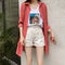 Img 1 - Summer Korean Loose bfBlouse Long Sleeved Shirt Chiffon Cardigan Mid-Length Thin Sunscreen