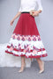 Img 28 - Skirt Women Europe Elastic Waist Pleated Printed Mid-Length Flare A-Line Skirt