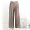 Img 2 - Elderly Summer Women Loose Plus Size Outdoor Mom Elderly Elastic High Waist Wide Leg Long Pants