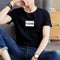 Img 7 - Short Sleeve Men Summer T-Shirt Round-Neck Printed Korean Trendy Slim Look Half Sleeved Tops White  T-Shirt