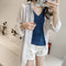 Img 3 - Summer Korean Loose bfBlouse Long Sleeved Shirt Chiffon Cardigan Mid-Length Thin Sunscreen