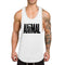 Europe British Personality Summer Men Trendy V-Neck Tank Top Sleeveless Short Sleeve T-Shirt Sporty Fitness Matching Tank Top