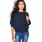Europe Popular Women Hot Selling Trendy Loose Batwing Sleeve Knitted Sweater