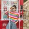 IMG 120 of Summer INSInspired Popular Half Sleeved T-Shirt Women Mid-Length Rainbow Color-Matching Striped Short Sleeve T-Shirt