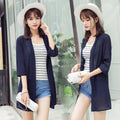 Img 4 - Sunscreen Women Summer Korean Solid Colored Chiffon Mid-Length Thin Short Tops Cardigan