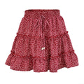 Img 10 - Summer Europe Women High Waist Ruffle Floral Skirt Printed Beach A Line Skirt
