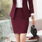 Img 4 - Summer Women Mid-Length Hip Flattering Solid Colored Suits Formal Skirt