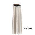 Img 10 - Carrot Drape High Waist Ice Silk Wide Leg Women Summer Thin Loose Casual Straight Floor Length Long Pants