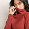 Sweater All-Matching Turtleneck Women High Collar Solid Colored Warm Slim Look Matching Outerwear