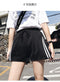 Loose Korean Slim-Look Wide Leg Gym Shorts Women Summer Black High Waist All-Matching Student Casual Shorts