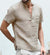 Img 1 - Popular Men Cotton Blend Shirt Casual Line Solid Colored Men Shirt