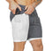 Img 15 - Double Layer Shorts Men Plus Size Solid Colored Fitness Sporty Training Basketball Jogging Mid-Length