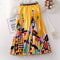 Img 35 - Skirt Women Europe Elastic Waist Pleated Printed Mid-Length Flare A-Line Skirt