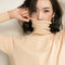 Img 2 - Sweater All-Matching Turtleneck Women High Collar Solid Colored Warm Slim Look Undershirt