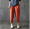 Img 8 - Cotton Blend Line Plus Size Women Ankle-Length Loose Casual Carrot Pants